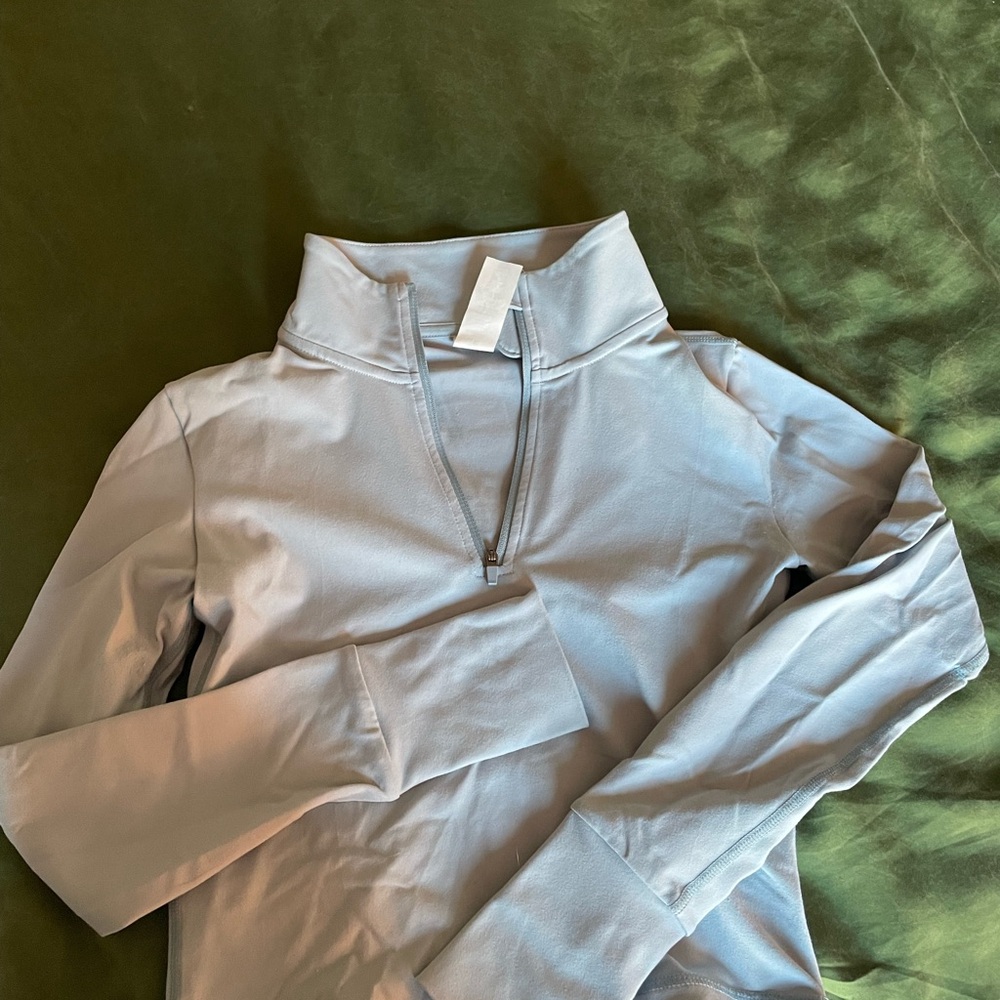 Denim Blue Paragon Fitwear 1/4 Zip Crop